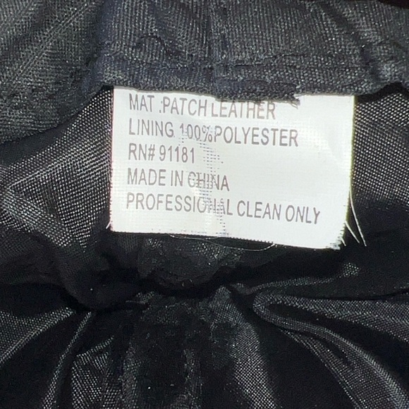 Newsboy Cap (Black) Leather Shell/Fabric Lining-unbranded - Picture 5 of 7